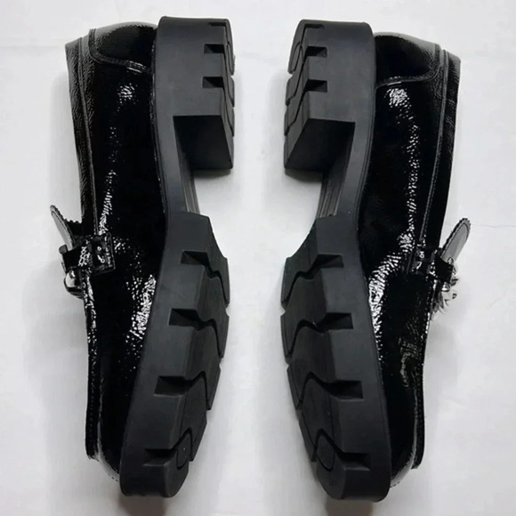 Marc Fisher patent leather size 9.5m Lugsole loafers NWOT - Picture 5 of 8